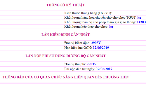 Xe không bị phạt nguội.